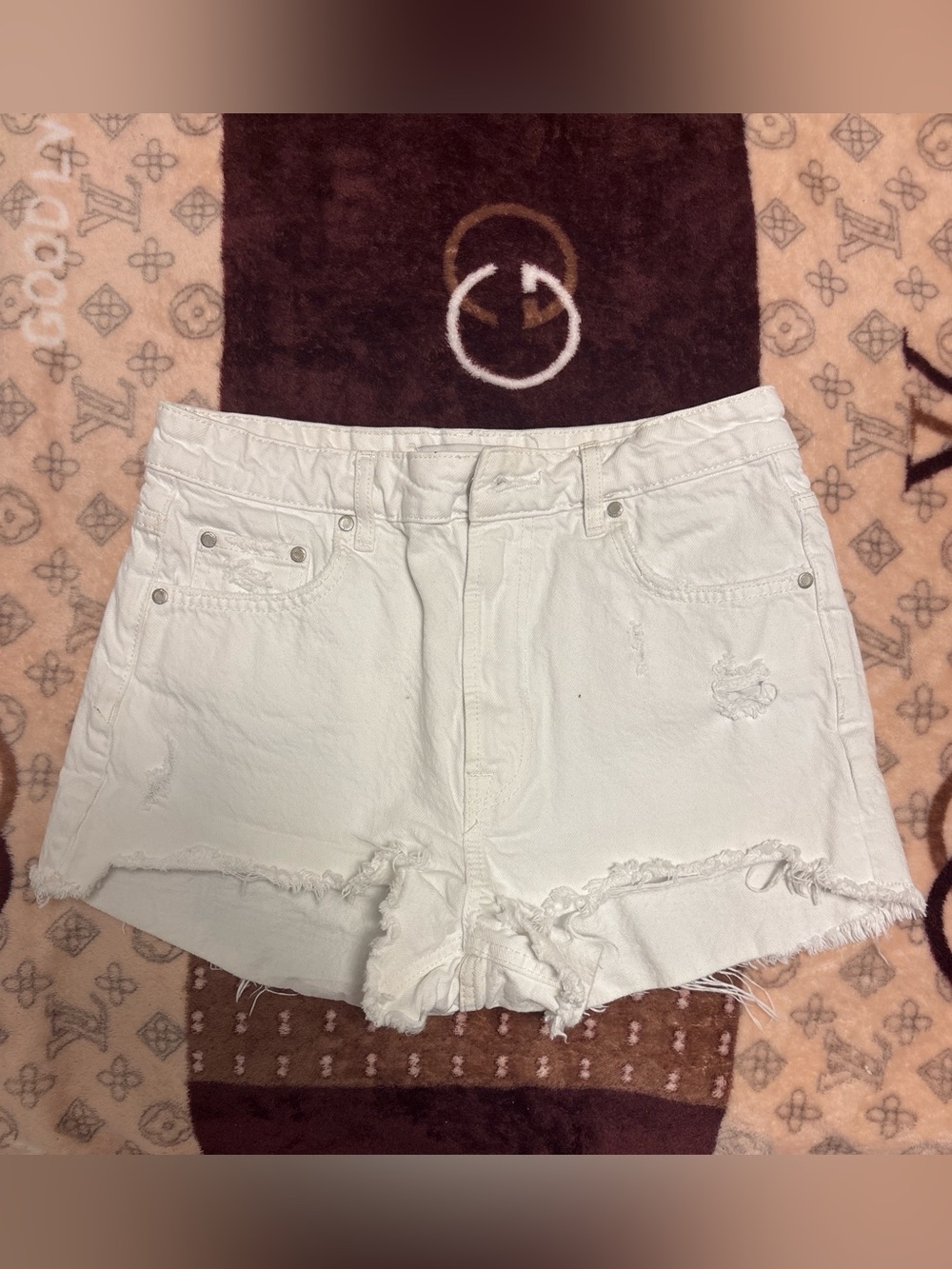 Zara high rise denim shorts